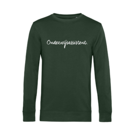 Flessengroen ONDERWIJSASSISTENT. Heren Sweater Krijt