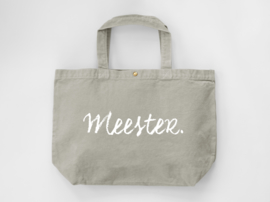 Zand MEESTER. Canvas shopper Krijt