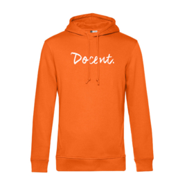 Oranje DOCENT. Heren Hoodie Krijt