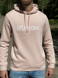 Pastel roze MEESTER. Hoodie Krijt