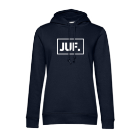 Donkerblauw JUF. Hoodie klas