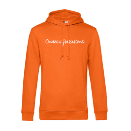 Oranje ONDERWIJSASSISTENT. Heren Hoodie Krijt