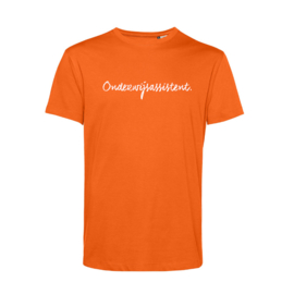 Oranje ONDERWIJSASSISTENT. Heren Shirt Krijt