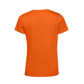 Oranje DOCENT. Dames Shirt Ronde hals Krijt