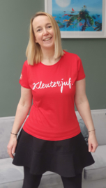 Rood KLEUTERJUF. Shirt Ronde hals Krijt