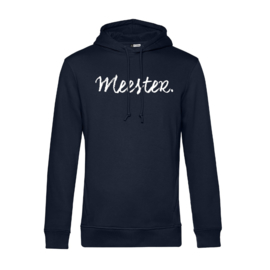 Donkerblauw MEESTER. Hoodie Krijt