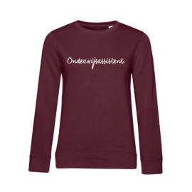 Bordeaux ONDERWIJSASSISTENT. Dames Sweater Krijt