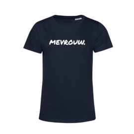 Donkerblauw MEVROUW. Shirt Ronde hals