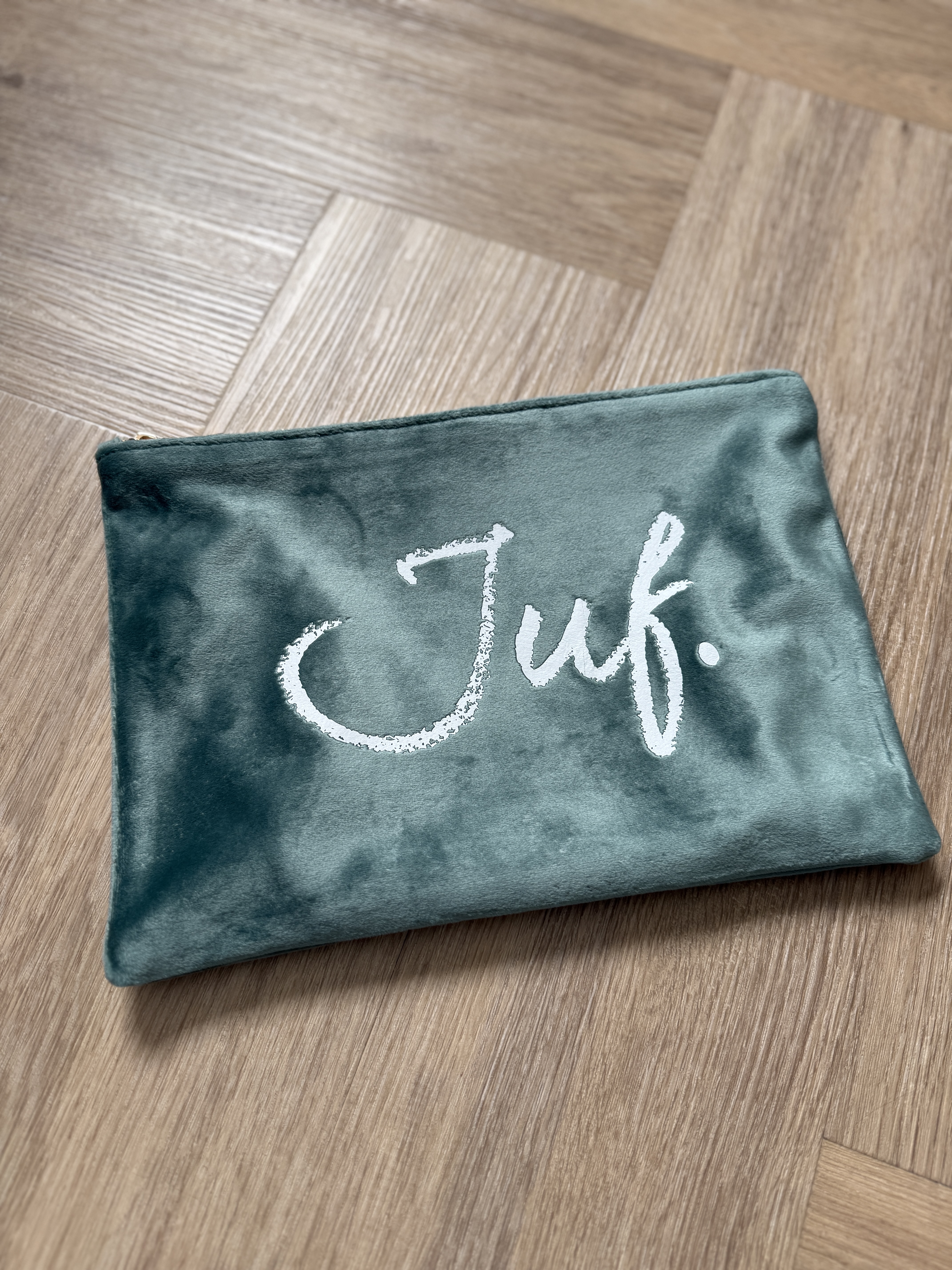 Mintgroen JUF. Velvet Etui Krijt Groot