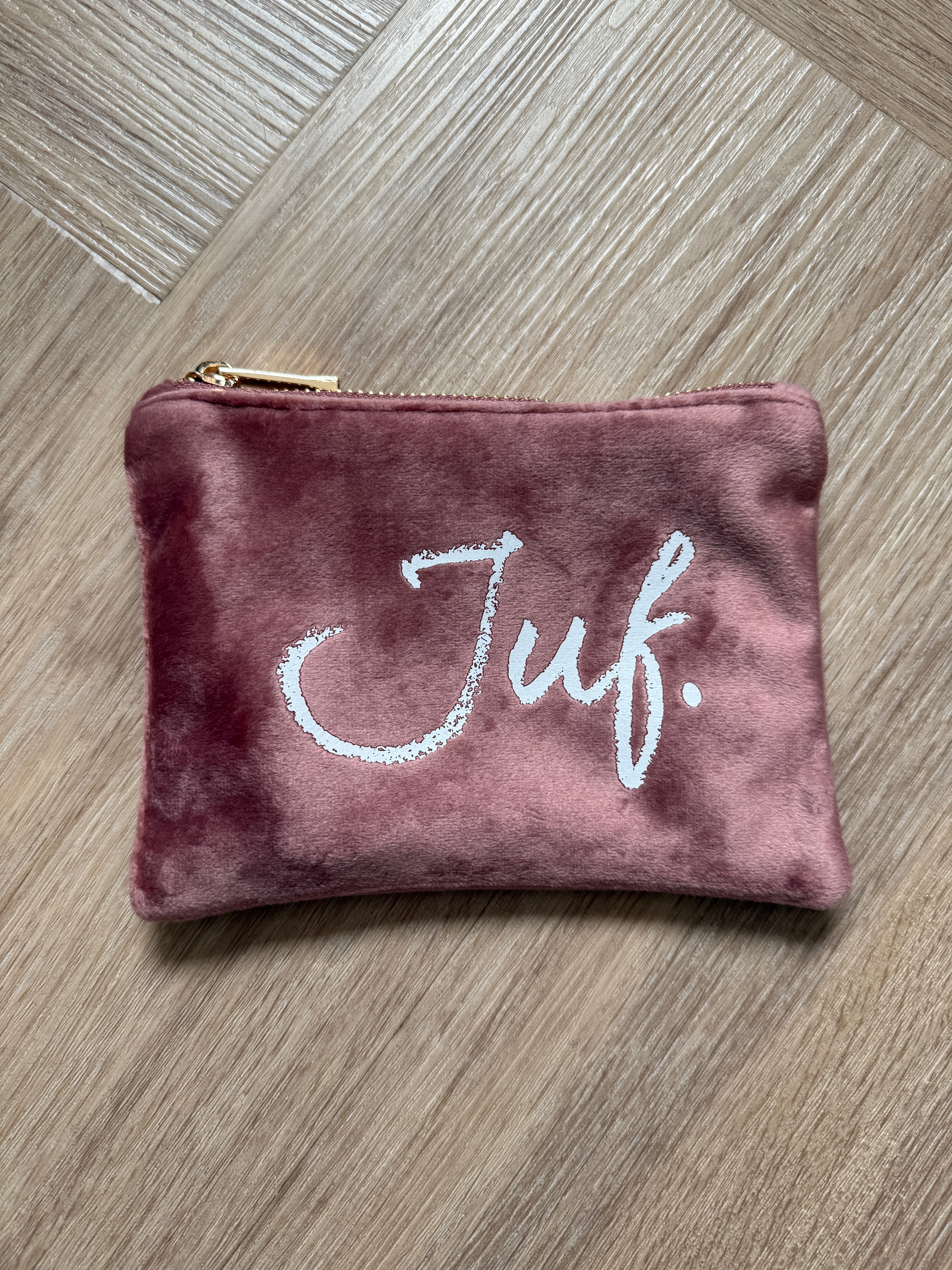Zachtroze JUF. Velvet Etui Krijt Klein