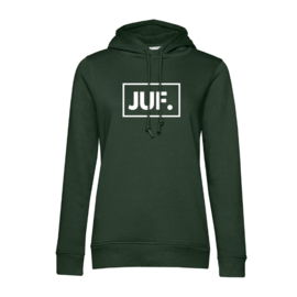 Flessengroen JUF. Hoodie klas