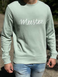 Pastel mint MEESTER. Sweater Krijt