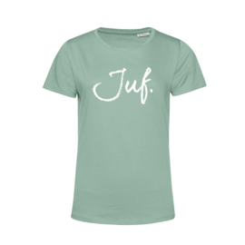 Pastel mint JUF. Shirt Ronde hals Krijt