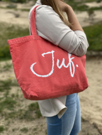 Peach JUF. Canvas shopper Krijt (Dubbelzijdig)