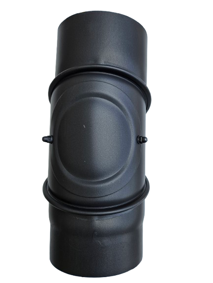 2 MM Ø 150 mm kachelpijp bocht 90 º 3-delig (verstelbaar) - zwart