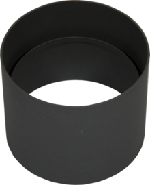 2mm dikwandig 150 mm mof-mof (Vrouw-vrouw) met condensring - zwart