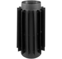 2 MM Ø 150 mm kachelpijp warmtewisselaar 50 cm - antraciet/grijs