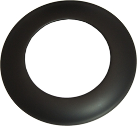 Enkelwandig 130 mm rozet - zwart