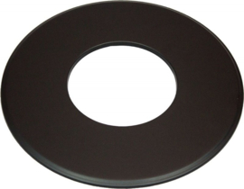 Enkelwandig 130 mm rozet breed - zwart