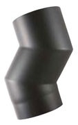 2 MM Ø 150 mm S-bocht versleping naar voren te halen (4 cm) - antraciet/grijs