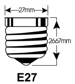 Ledlamp Integral E27 2W 2700K warm licht 250lumen