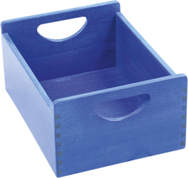 Houten bak - blauw