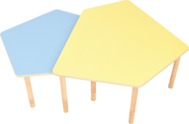 Vijfhoekig Flexi tafelblad  blauw