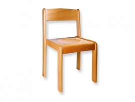 Houten stapelstoel