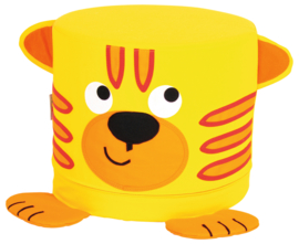 Foam dieren poef 30x35cm - Tijger