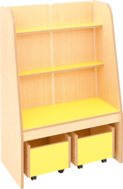 Flexi staande boekenkast - geel