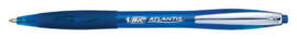 Balpen Bic Atlantis Soft metalen clip 1.0mm blauw 12 stuks