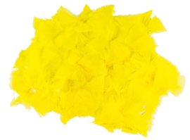 Veertjes geel  5-10 cm. 25 gram