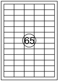 Etiket Quantore 38,1mmx21,2mm 6500stuks