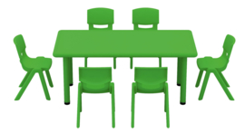 Dumi rechthoekige tafel - groen