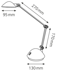 Bureaulamp Hansa led Space zwart