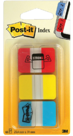 Indextabs 3M Post-it 686 strong 25.4x38.1mm assorti