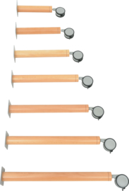 Set van 4 mix poten voor Flexi tafelbladen - hoogte: 76 cm