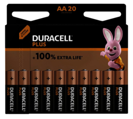 Batterij Duracell Plus 20xAA