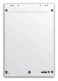 Flipoverpapier Oxford smart 65x98cm. 20 vel blanco 3 pak