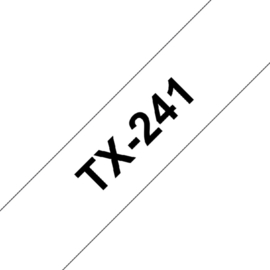 Labeltape Brother P-touch TX-241 18mm zwart op wit
