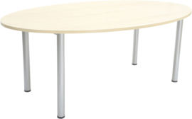 Ovale tafel esdoorn 120 x 200 cm