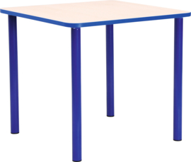 Vierkante Quint-tafel 65 x 65 cm  40-58cm blauw