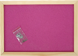 Prikbord 90 x 120 cm - roze