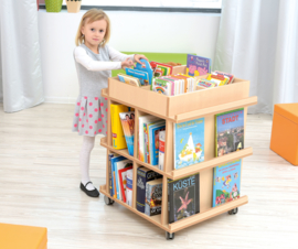 Flexi boekenkast met wielen