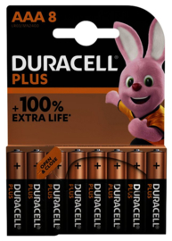 Batterij Duracell Plus 8xAAA