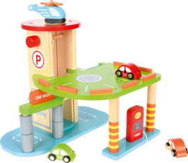 Garage met voertuigen