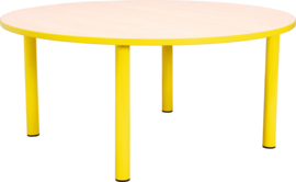 Ronde Quint-tafel 90 cm 40-58cm geel