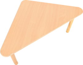 driehoekig Flexi tafel 108x80x80cm beuken in hoogte verstelbaar