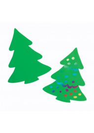 Krasfolie kerstboom groen 36 stuks