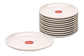 12 stuks Schotel Douwe Egberts universeel wit
